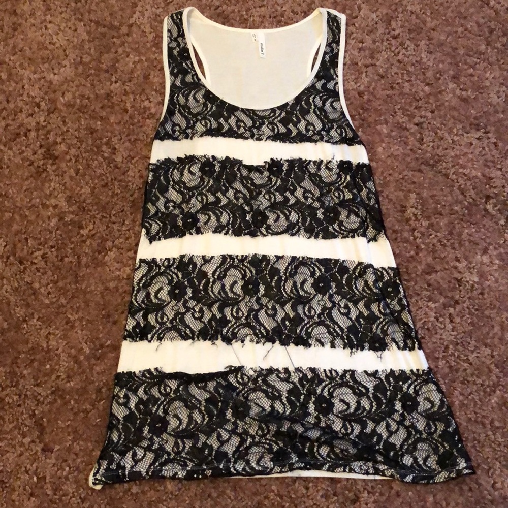 Black Lace Tank Top